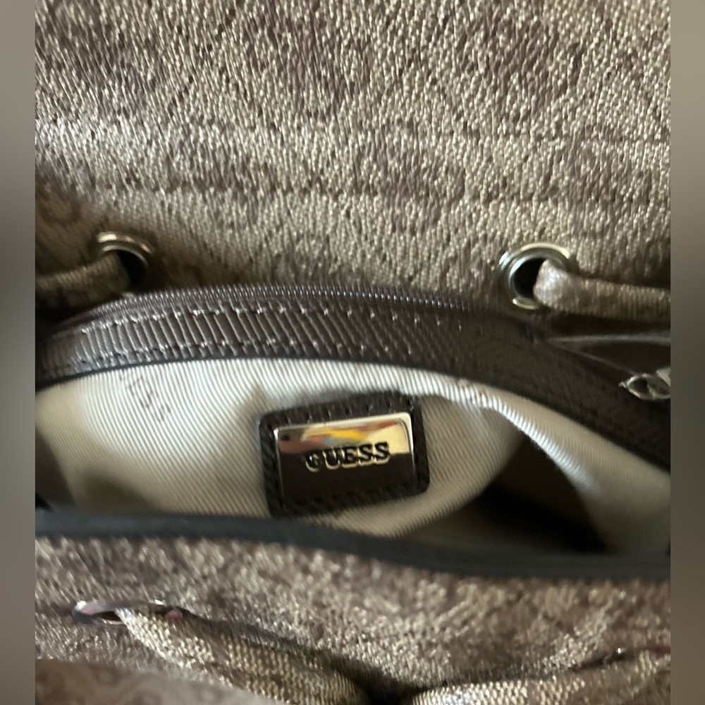 Guess Beige and Brown Women's Backpack - Picture 6 of 8